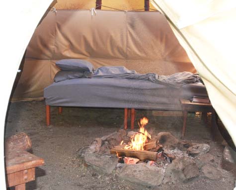 Tables set up to form a queen-sized 